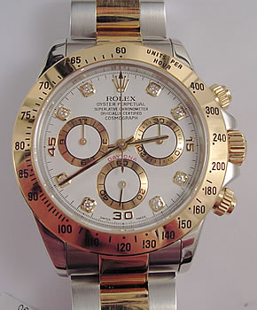 Latest model Daytona 116523, bi-colour / white diamond dot dial, box & papers. <