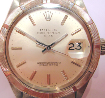 1970s Oyster Perpetual "Date" model 1501(0) with silver dial and original folded