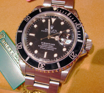 1991 Date Submariner with box & papers, NEW glass fitted. <b>NEW equivalent is £