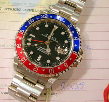 2005 steel GMT-Master II, box & papers - perfect!
