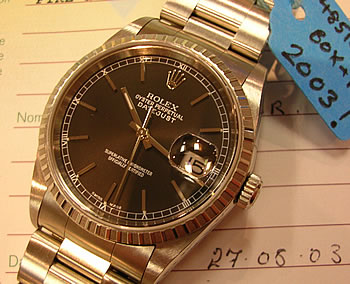 2003 Datejust, Oyster bracelet, box & ps.<b>NEW equivalent is £2,070</b>