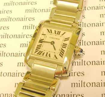 Lady's steel <b>Cartier</b> Tank Francaise quartz bracelet watch