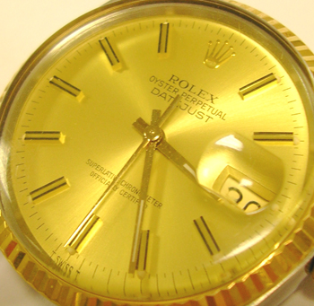 Late 1980s bicolour Datejust, champagne dial, jubilee bracelet. Superb condition