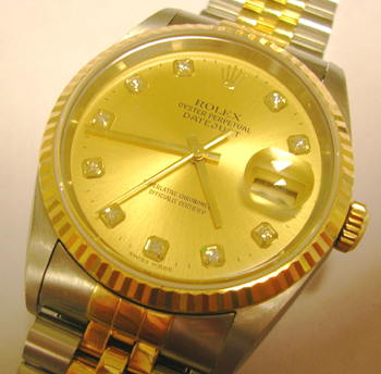 Bicolour Datejust model 16233 from approx. 2001, on Jubilee 62523 bracelet with