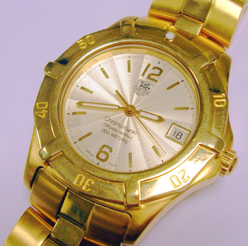 Gent's 18ct yellow gold <b>Tag Heuer 2000 Exclusive</b> automatic bracelet watch