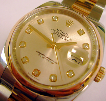 2006 Datejust in steel and rose gold with a copper-coloured diamond-dot dial. Th