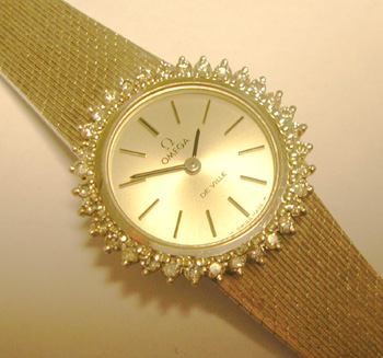 Mixed metal lady's diamond-set <b>Omega</b> De Ville mechanical dress watch, box