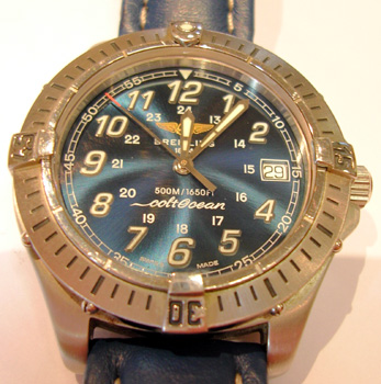 Gent's steel <b>Breitling</b> Colt Ocean quartz strap watch, boxes & papers