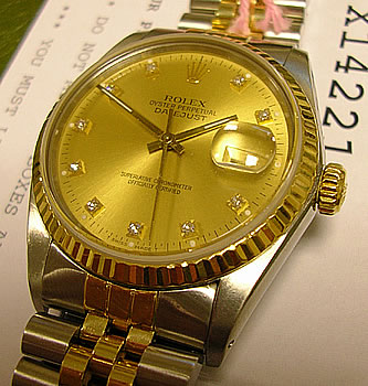Datejust, dia. dial, some brac parts not Rolex