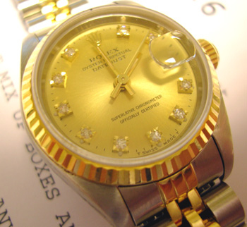 1989 bicolour Datejust with original diamond dial and papers 