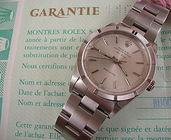 c2001 AirKing, silver dial, box & papers