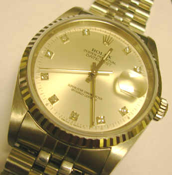 Steel Datejust with silver / <b>DIAMOND dial</b>, Jubilee bracelet. The NEW equi