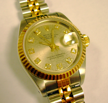 Bicolour Datejust model 69173 with the striking <b>grey Jubilee / diamond dot di
