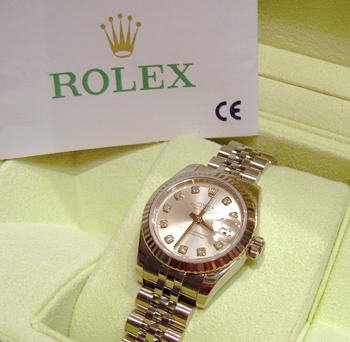 February 2007 ( NEW MODEL ) stainless steel / white metal Datejust with silver /