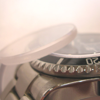 We had this <b>Rolex Sea-Dweller Glass</b> replaced by Rolex UK during service, 