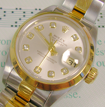 Bicolour Datejust model 79163 on Oyster bracelet ref 78243 with the <b>later ver