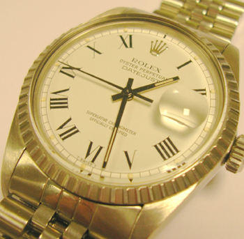 Stainless steel Datejust model 16030 from March 1983 ( according to Rolex ), on