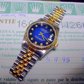 Bi-colour midi Datejust, box and papers from 1998 ( made in 1996 ) / graduated b
