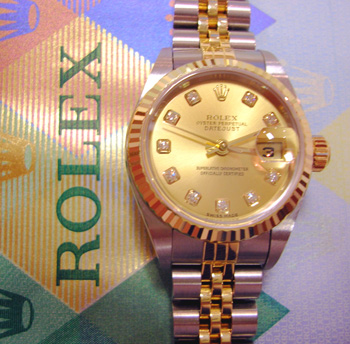 2004 bicolour Datejust, latest diamond dial, box & papers