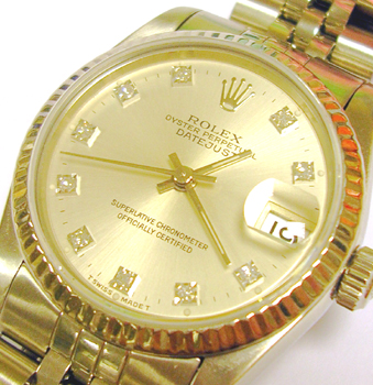 Stainless steel / white metal Datejust model 68274 with silver / diamond dot dia