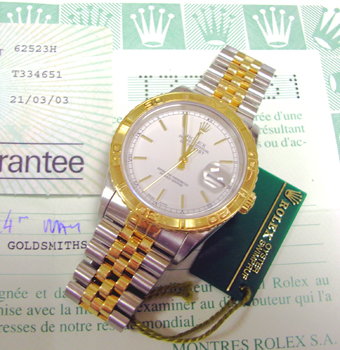 1997 bicolour Datejust "Turn-o-Graph" model 16263 with white dial on Jubilee bra