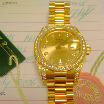 July 2006 <b>new model</b> lady's Datejust model 179158 with ALL ORIGINAL diamon