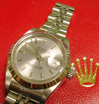 Steel & white metal Datejust with a BRAND NEW Rolex Jubilee bracelet fitted ! Ha