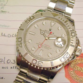 2003 full-size Rolesium Yachtmaster model 16622 (steel with platinum accents), c