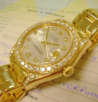 18ct yellow gold Datejust model 81158 from the Masterpiece collection, stunning